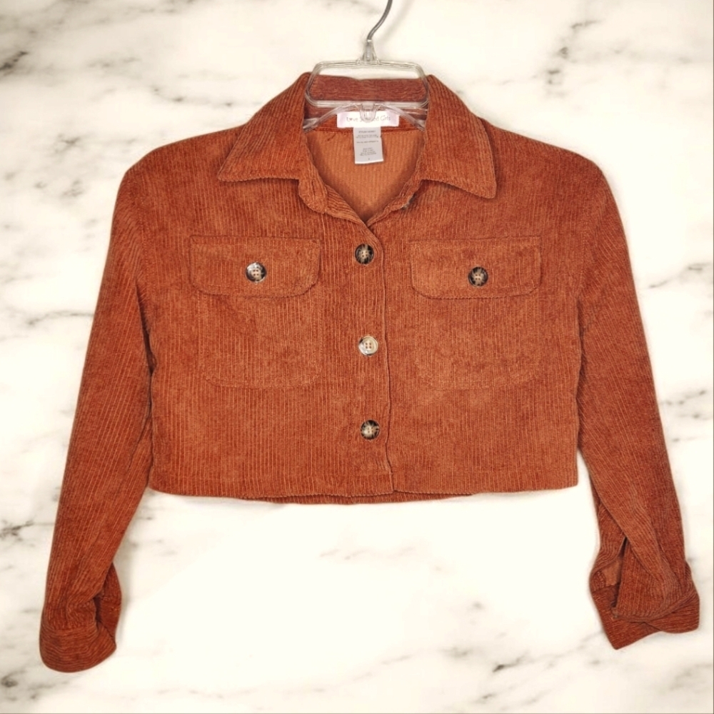 LOVE SQUARED GIRLS Cropped Corduroy Jacket - 8